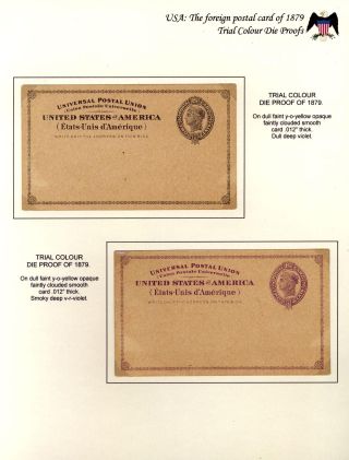 USA: KORRESPONDENZKARTEN FÜR AUSLAND, AUSGABE 1879 – Blatt 6