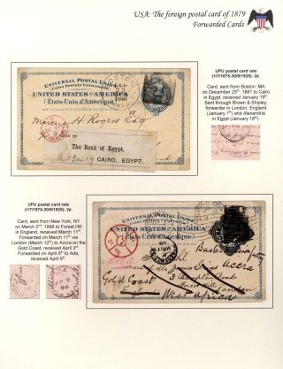USA: THE FOREIGN POSTAL CARD OF 1879 – sheet 64