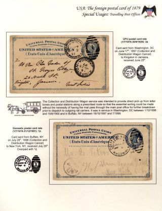 USA: THE FOREIGN POSTAL CARD OF 1879 – sheet 71