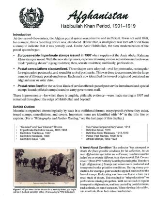 AFGHANISTAN: HABIBULLAH KHAN ZEITRAUM, 1901-1919 – Blatt 1