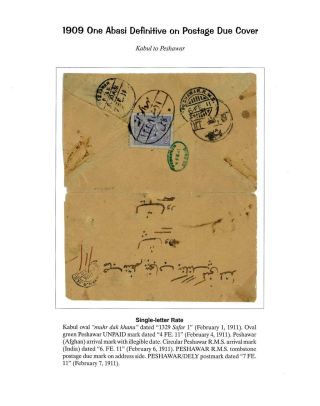 AFGHANISTAN: HABIBULLAH KHAN ZEITRAUM, 1901-1919 – Blatt 68