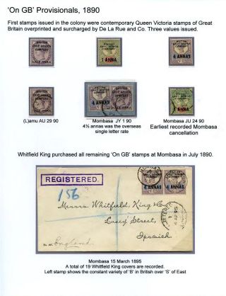 BRITISCH-OSTAFRIKA - BRIEFMARKEN UND IHRE POSTVERWENDUNG IN 1890-1902 – Blatt 2