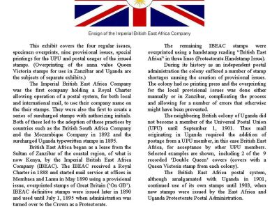 BRITISH EAST AFRICA - THE STAMPS AND THEIR POSTAL USAGE, 1890-1902