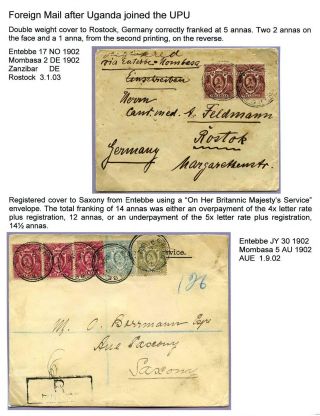 UGANDA - AUSGABE KÖNIGIN VIKTORIA 1898 – Blatt 13