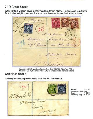 UGANDA-AUFDRUCK AUF BRITISCH-OSTAFRIKA BRIEFMARKEN – Blatt 9