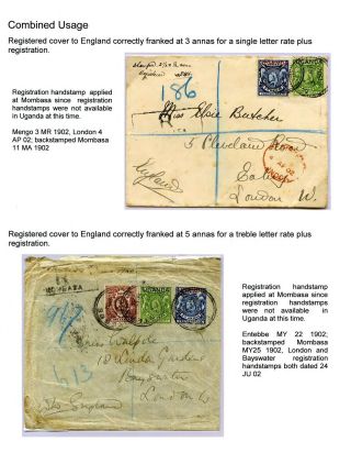 UGANDA-AUFDRUCK AUF BRITISCH-OSTAFRIKA BRIEFMARKEN – Blatt 10