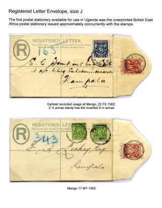 UGANDA-AUFDRUCK AUF BRITISCH-OSTAFRIKA BRIEFMARKEN – Blatt 11
