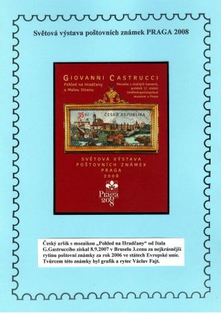 WAY TO WORLD STAMP EXHIBITION PRAGA 2008 – sheet 2