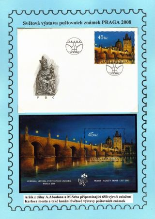 WAY TO WORLD STAMP EXHIBITION PRAGA 2008 – sheet 7