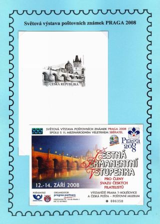 WAY TO WORLD STAMP EXHIBITION PRAGA 2008 – sheet 8