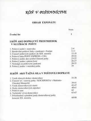 KŮŇ V POŠTOVNICTVÍ – list 1