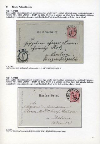 KARTENBRIEFE AUF DEM GEBIET TSCHECHEI UND SLOWAKEI – Blatt 8