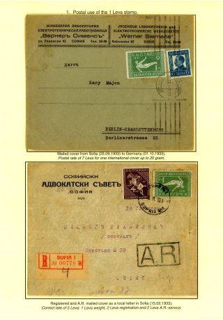 POSTAL USE OF THE BULGARIAN 1933 BALKAN OLYMPIC ISSUE – sheet 5