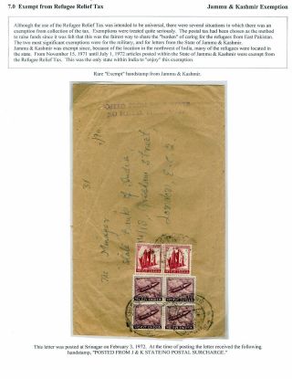 INDIE: DAŇ VE PROSPĚCH UTEČENCŮ 1971-73 – list 91
