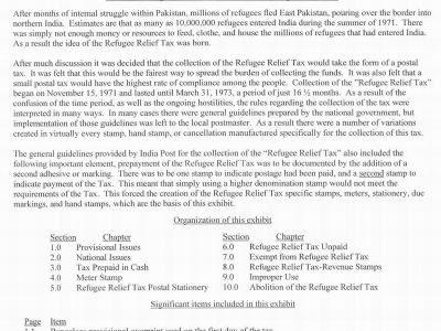 INDIA REFUGEE RELIEF TAX 1971-73