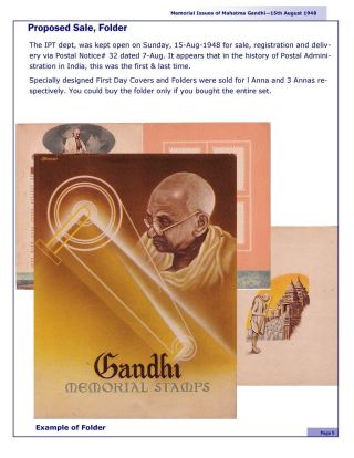 GEDENKAUSGABE VON MAHATMA GANDHI - 15. AUGUST 1948 – Blatt 5