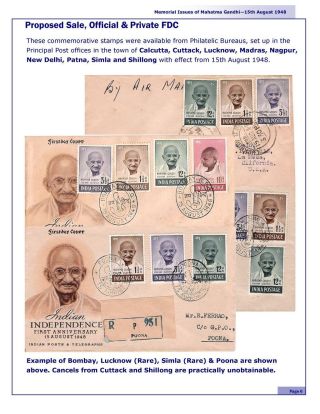 GEDENKAUSGABE VON MAHATMA GANDHI - 15. AUGUST 1948 – Blatt 6