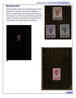 GEDENKAUSGABE VON MAHATMA GANDHI - 15. AUGUST 1948 – Blatt 9