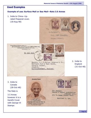 GEDENKAUSGABE VON MAHATMA GANDHI - 15. AUGUST 1948 – Blatt 14