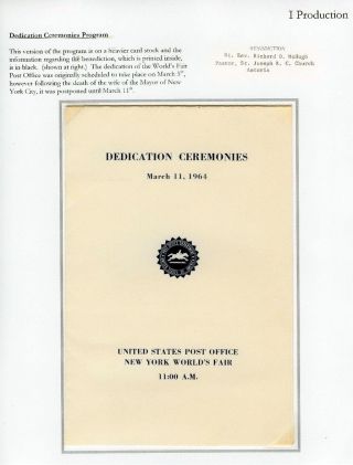 THE 1964 NEW YORK WORLD`S FAIR COMMEMORATIVE AND ITS FIRST DAY COVERS – sheet 6