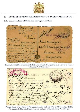 COVERS DELIVERED BY BRITISH FIELD POST SYSTEM AT WESTERN FRONT IN 1914-1919 – sheet 15