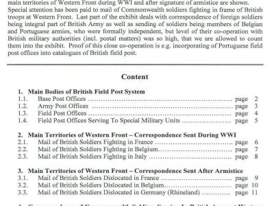 COVERS DELIVERED BY BRITISH FIELD POST SYSTEM AT WESTERN FRONT IN 1914-1919