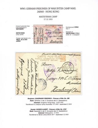 NĚMEČTÍ VÁLEČNÍ ZAJATCI - MEZITÁBOROVÁ POŠTA Z JAPONSKA DO HONGKONGU ÚNOR 1915 AŽ LEDEN 1916 – list 4