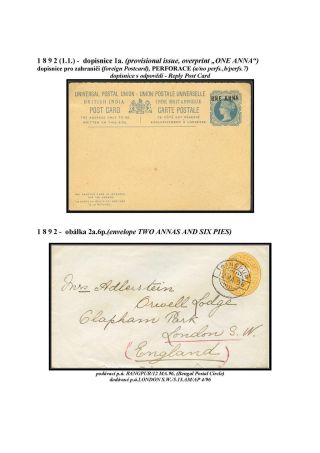 GANZSACHEN VON BRITISCH-INDIEN – Blatt 51