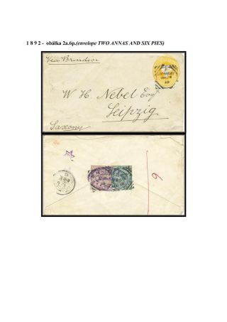 GANZSACHEN VON BRITISCH-INDIEN – Blatt 56