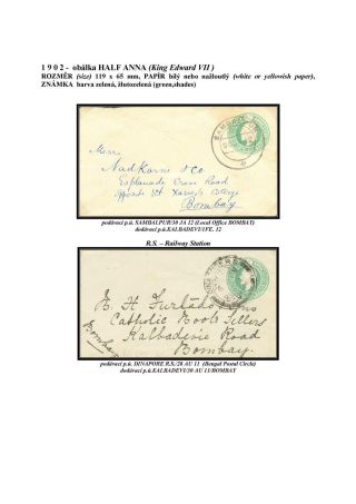 GANZSACHEN VON BRITISCH-INDIEN – Blatt 63