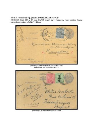 POSTAL STATIONERY OF BRITISH INDIA – sheet 68