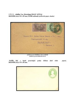 POSTAL STATIONERY OF BRITISH INDIA – sheet 72