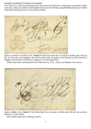 MAIL BETWEEN BNA & UK, 1766-1875 – sheet 3