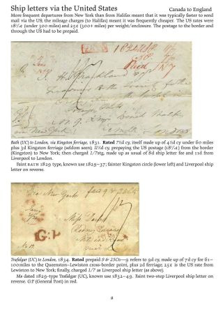 MAIL BETWEEN BNA & UK, 1766-1875 – sheet 8