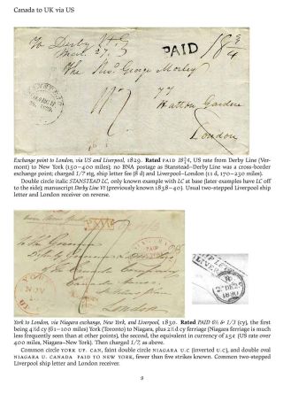 MAIL BETWEEN BNA & UK, 1766-1875 – sheet 9
