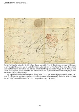 MAIL BETWEEN BNA & UK, 1766-1875 – sheet 10