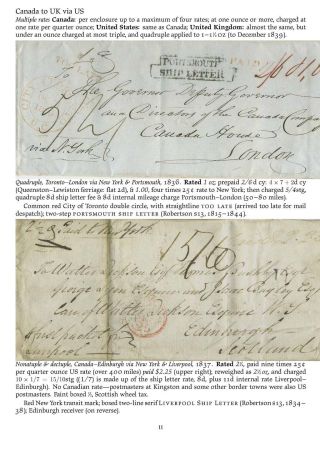 MAIL BETWEEN BNA & UK, 1766-1875 – sheet 11