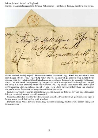 MAIL BETWEEN BNA & UK, 1766-1875 – sheet 13