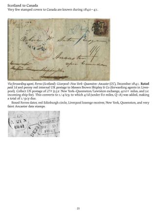 MAIL BETWEEN BNA & UK, 1766-1875 – sheet 21