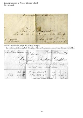 MAIL BETWEEN BNA & UK, 1766-1875 – sheet 23