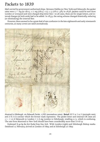 MAIL BETWEEN BNA & UK, 1766-1875 – sheet 24
