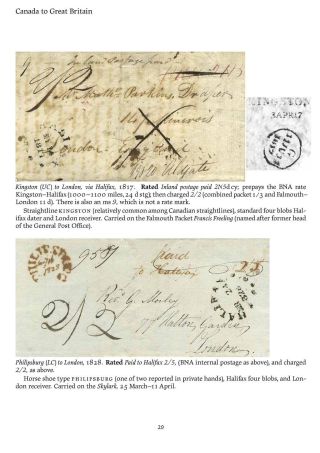 MAIL BETWEEN BNA & UK, 1766-1875 – sheet 29