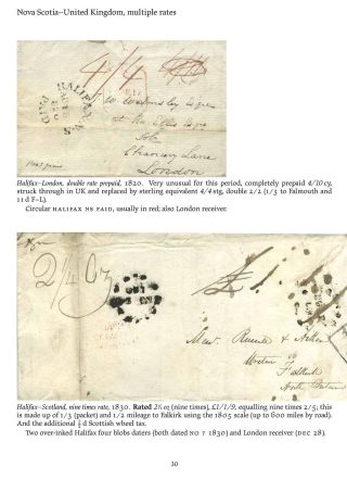 MAIL BETWEEN BNA & UK, 1766-1875 – sheet 30