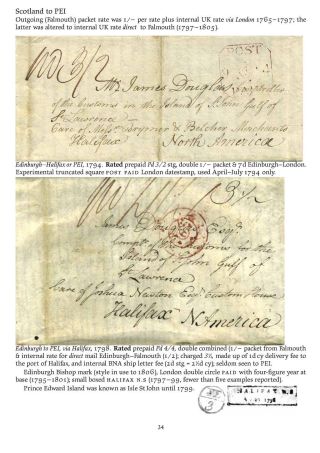 MAIL BETWEEN BNA & UK, 1766-1875 – sheet 34