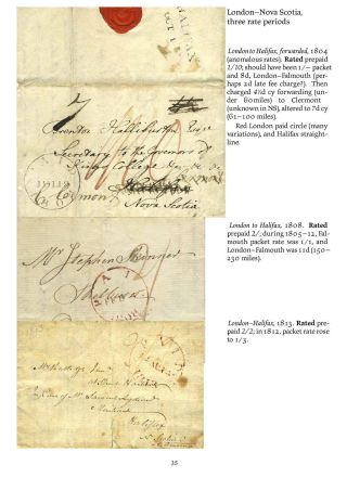 MAIL BETWEEN BNA & UK, 1766-1875 – sheet 35