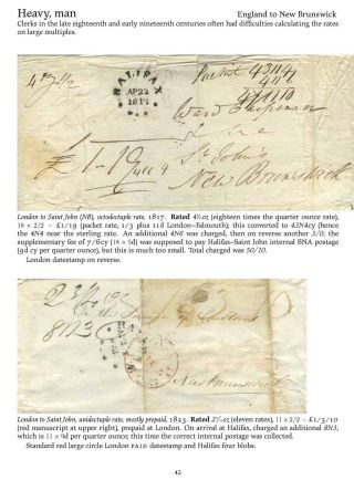 MAIL BETWEEN BNA & UK, 1766-1875 – sheet 42