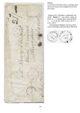MAIL BETWEEN BNA & UK, 1766-1875 – sheet 48
