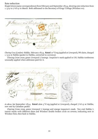MAIL BETWEEN BNA & UK, 1766-1875 – sheet 55