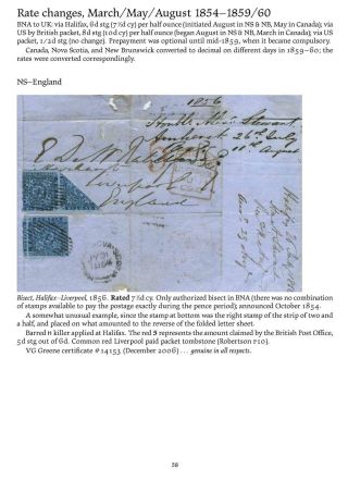 MAIL BETWEEN BNA & UK, 1766-1875 – sheet 58