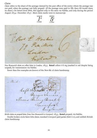 MAIL BETWEEN BNA & UK, 1766-1875 – sheet 59